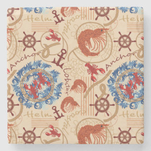 Porta-copo De Pedra Design de núcleo do Crustáceo