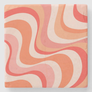 Porta-copo De Pedra Design de ondas retrorreflectoras modernas colorid