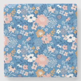 Porta-copo De Pedra Design De Presente Xmas Com Flores Simples