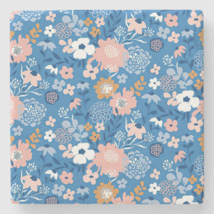Porta-copo De Pedra Design De Presente Xmas Com Flores Simples