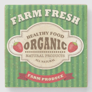 Porta-copo De Pedra Design fresco do poster da fazenda retro