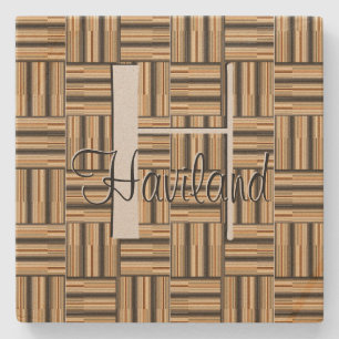 Porta-copo De Pedra Design HAMbyWG Woven - Monograma