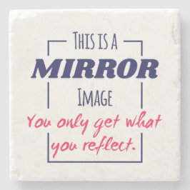 Porta-copo De Pedra Design Motivacional de Mentalidade de Reflexo no E