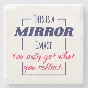 Porta-copo De Pedra Design Motivacional de Mentalidade de Reflexo no E