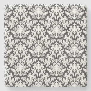 PORTA-COPO DE PEDRA DESIGN PRETO E BRANCO