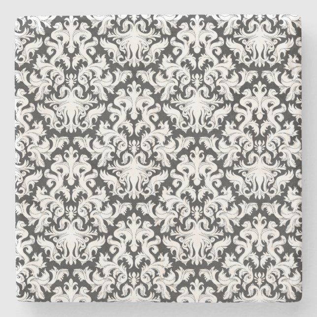PORTA-COPO DE PEDRA DESIGN PRETO E BRANCO (Frente)