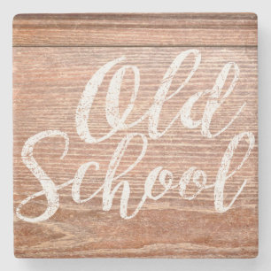 Porta-copo De Pedra Desktop da velha escola do vintage