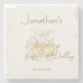 Porta-copo De Pedra Despedida de Casamento com Whisky