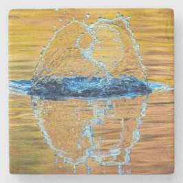 Porta-copo De Pedra Despejo na noite de outono