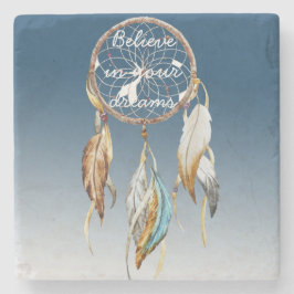 Porta-copo De Pedra Detector de Sonhos Azuis de Ombre de Marinho Inspi