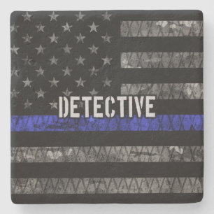 Porta-copo De Pedra Detetive Thin Blue Line - Sinalizador de Distânci