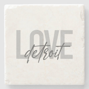 Porta-copo De Pedra Detroit de amor moderno, simples, legal, design ur