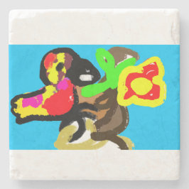 Porta-copo De Pedra Dia da selva de papagaio