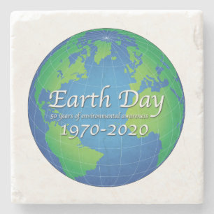 Porta-copo De Pedra Dia da Terra 50 Anos Aniversário de 2020