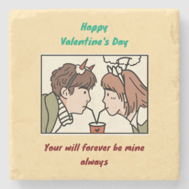 Porta-copo De Pedra Dia de os namorados