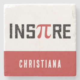 Porta-copo De Pedra Dia de Pi InsPire Personalizado | Presente feliz p