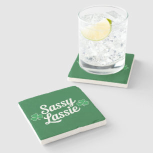 Porta-copo De Pedra Dia de São Patrício Sassy Lassie Engraçado Irlandê