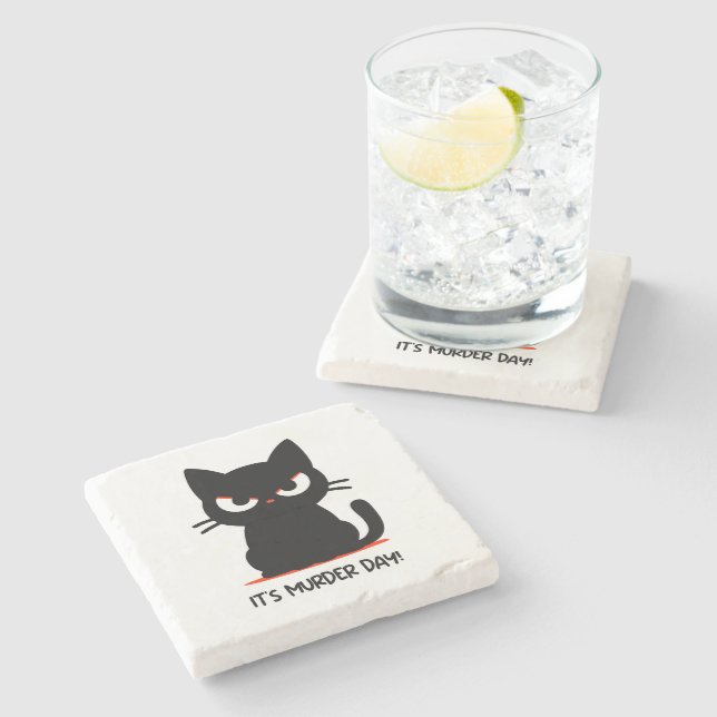 Porta-copo De Pedra Dia do Assassinato (Lateral)