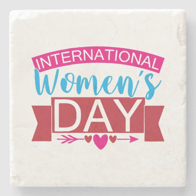 Porta-copo De Pedra Dia Internacional das Mulheres (Frente)