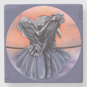 Porta-copo De Pedra Diablo A Porta copos Raven Bebida Aquarela de Crow