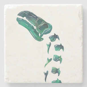 Porta-copo De Pedra Dinossauro de Iguanodon do Opal