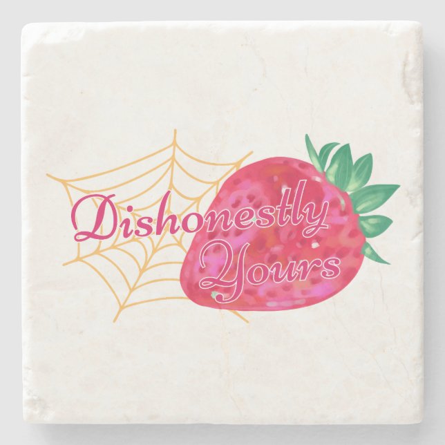 Porta-copo De Pedra Dishonestly Yours (Frente)