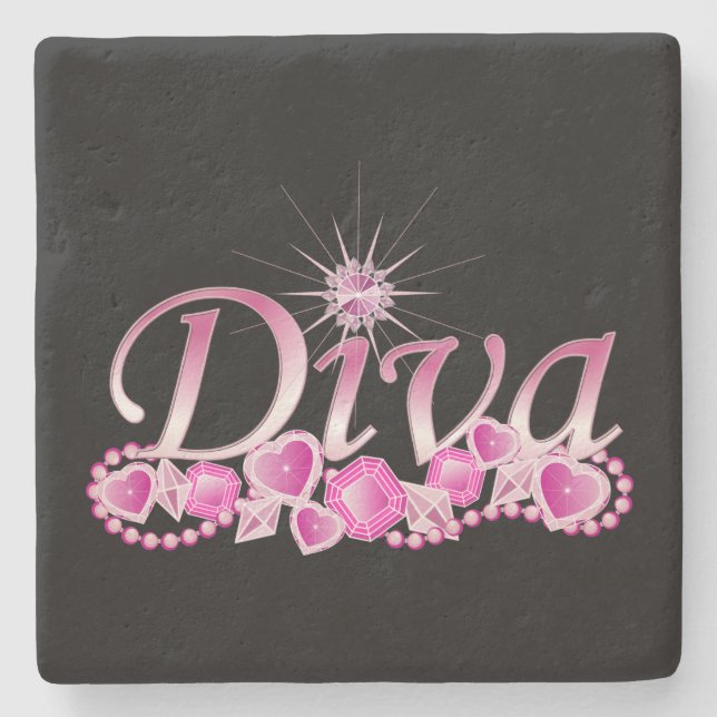 Porta-copo De Pedra Diva Bling (Frente)