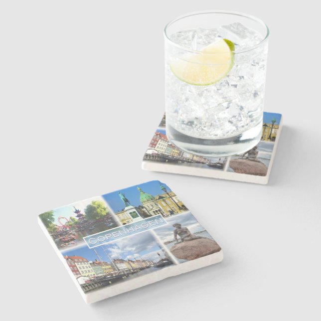 Porta-copo De Pedra DK Copenhagen - Jardim Tivoli - Condado de Amalien (Lateral)