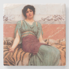 Porta-copo De Pedra Doces sonhos (Linda Mulher Romana na Pele de Tigre