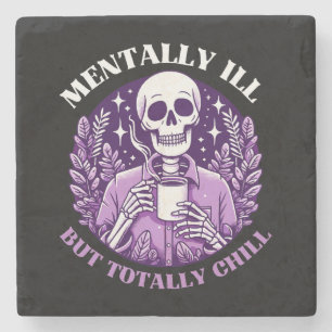 Porta-copo De Pedra Doente Mental Mas Totalmente Tranquilo