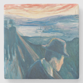 Porta-copo De Pedra Doente no Sunset, Desespero (por Edvard Munch)