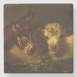 Porta-copo De Pedra Dois Amigos (Donkey e Lamb) (Animais de Criação)