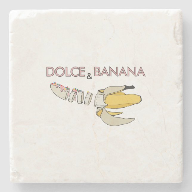 Porta-copo De Pedra Dolce & Banana (Frente)