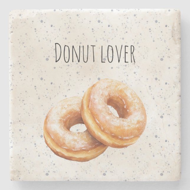 Porta-copo De Pedra Donuts Glaceados Doces Guloseimas (Frente)