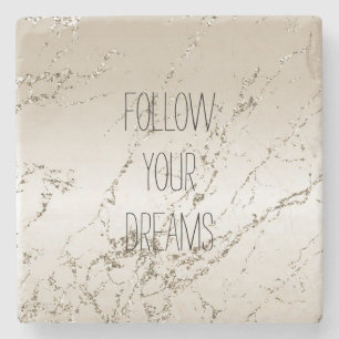 Porta-copo De Pedra Dourada Glitzy Sparkle Ombre