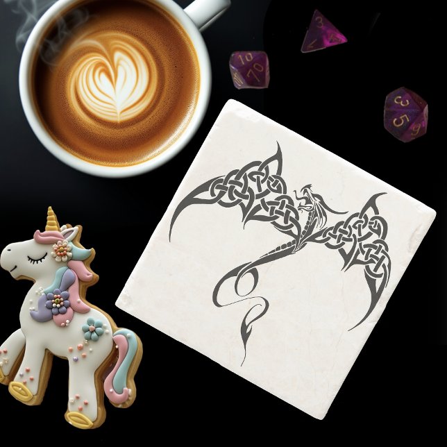 Porta-copo De Pedra Dragão Celta Tribal (Criador carregado)