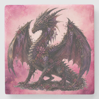 Porta-copo De Pedra Dragão Flor | Dragão de Fantasia Botânica
