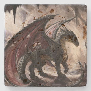 Porta-copo De Pedra Dragão Na Caverna