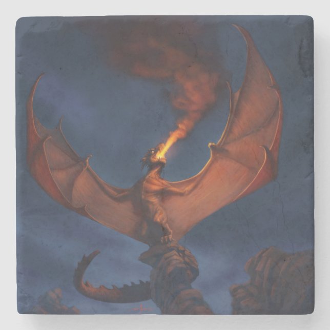 Porta-copo De Pedra Dragon Roar (Frente)