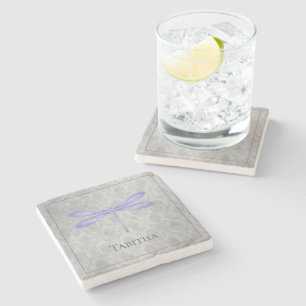 Porta-copo De Pedra Dragonfly Damask