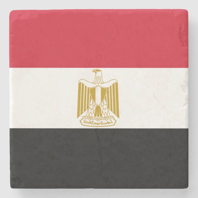 Porta-copo De Pedra Drapeau Égypte (Frente)