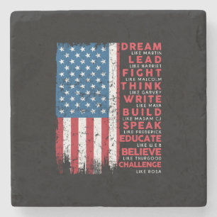 Porta-copo De Pedra Dream Like Martin Vintage USA Flag Gift