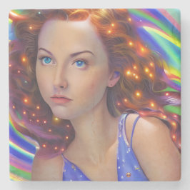 Porta-copo De Pedra DreamGirl com Luzes Arco-Íris