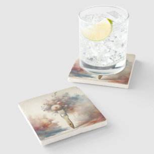 Porta-copo De Pedra Dreamy Paintbrush Flower Bunch