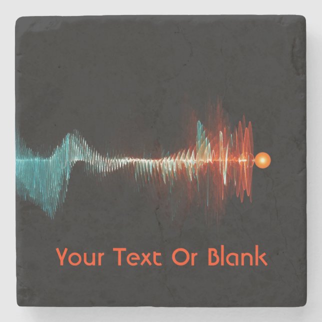 Porta-copo De Pedra Dualidade de Onda de Partículas (Frente)