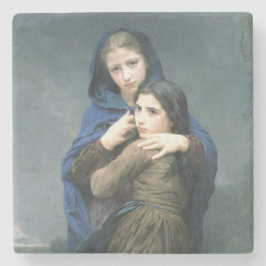 Porta-copo De Pedra Duas jovens meninas longe de casa (por W.A. Bougue