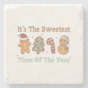 Porta-copo De Pedra É a época mais doce do ano, doce Natal engraçado