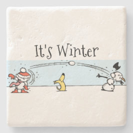 Porta-copo De Pedra É inverno