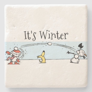 Porta-copo De Pedra É inverno