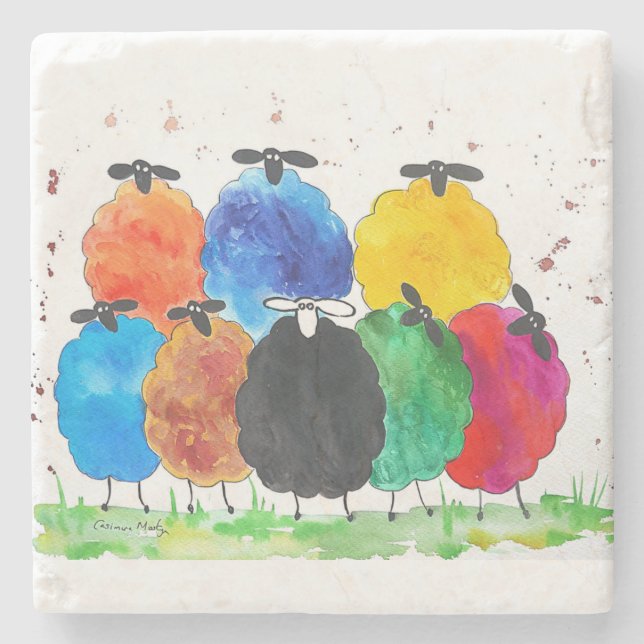 Porta-copo De Pedra É legal ser diferente (Frente)